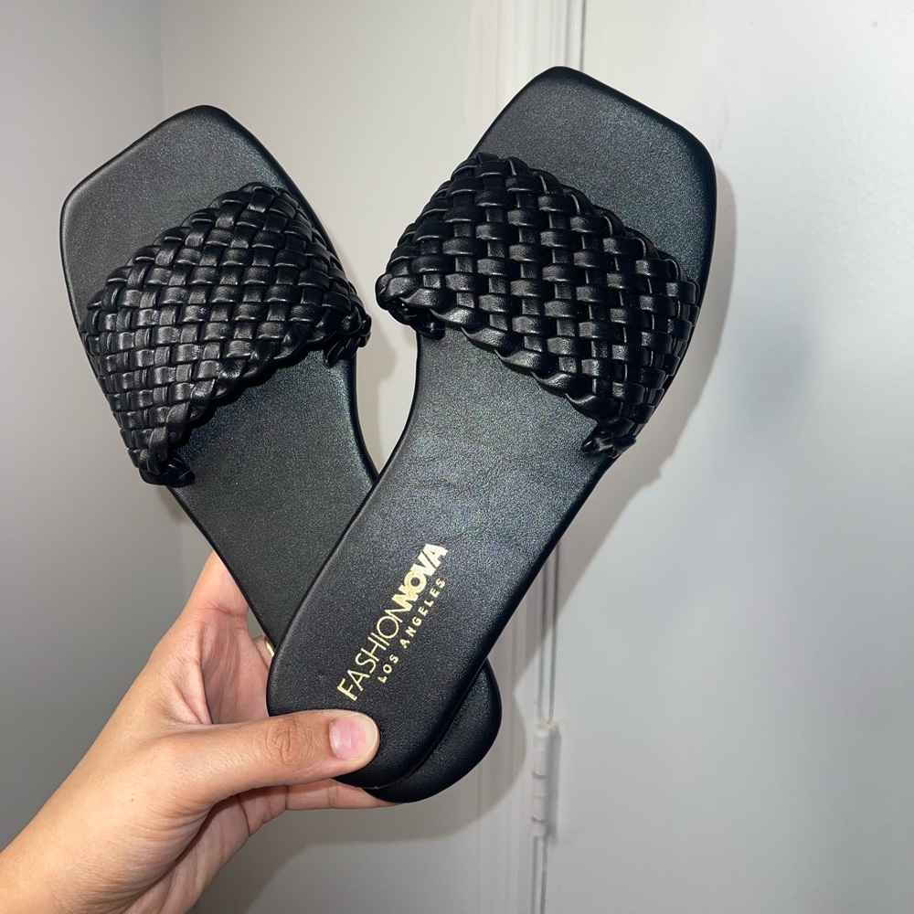 Black fashion nova sandals